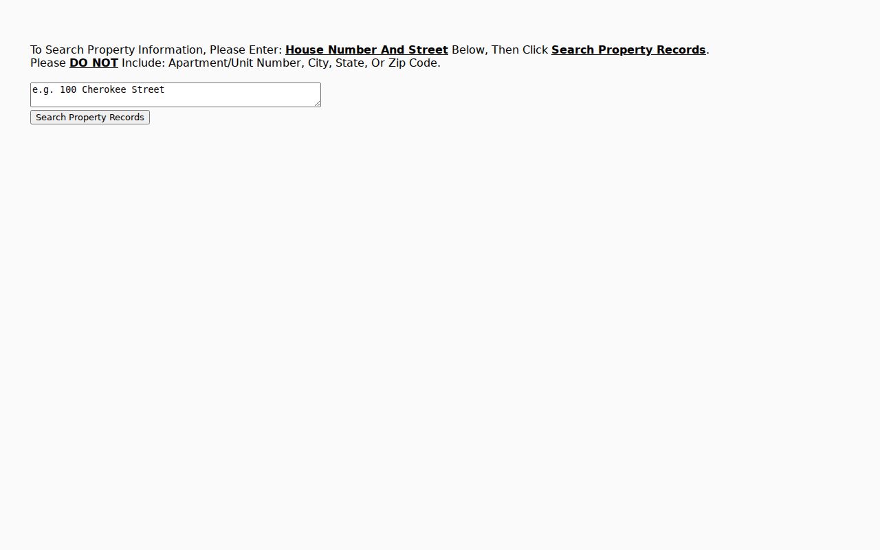 Cobb property address search for Acworth parcel records