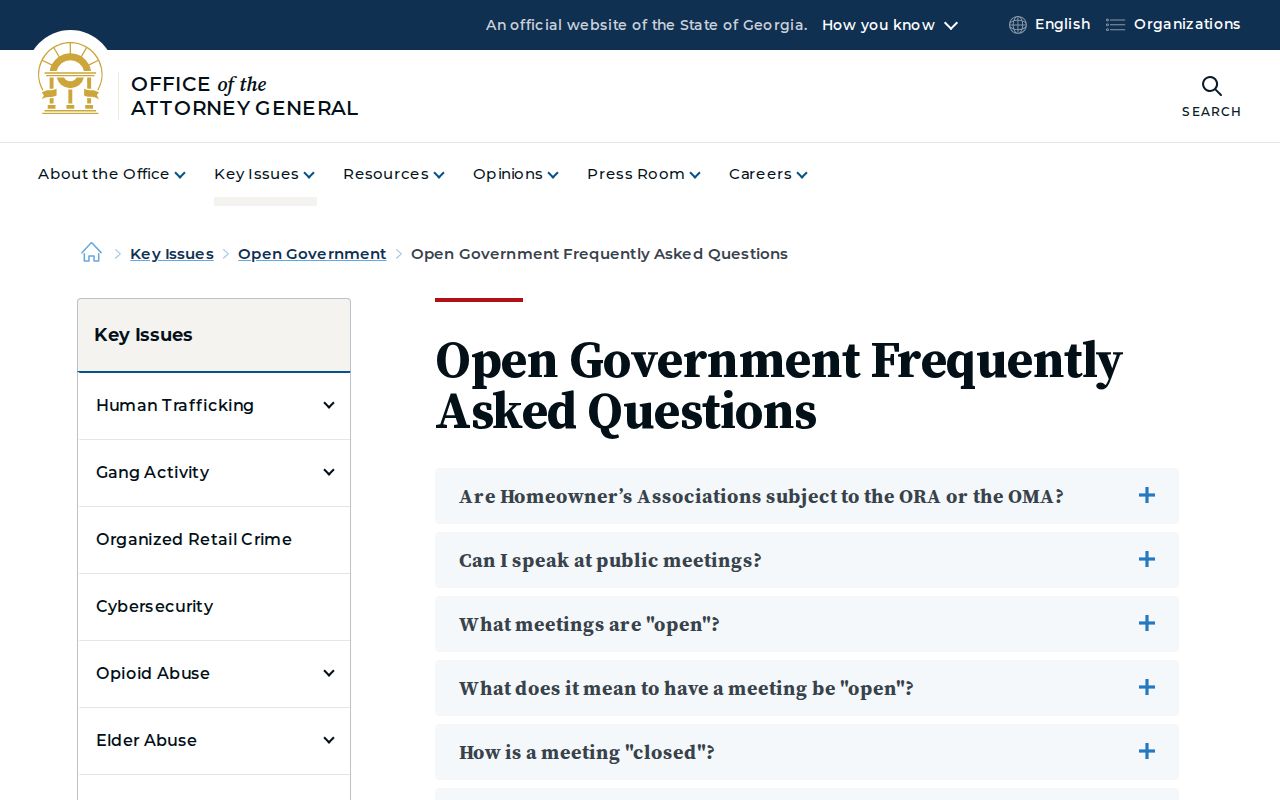 Georgia Open Records Act FAQ for requesting Acworth public records