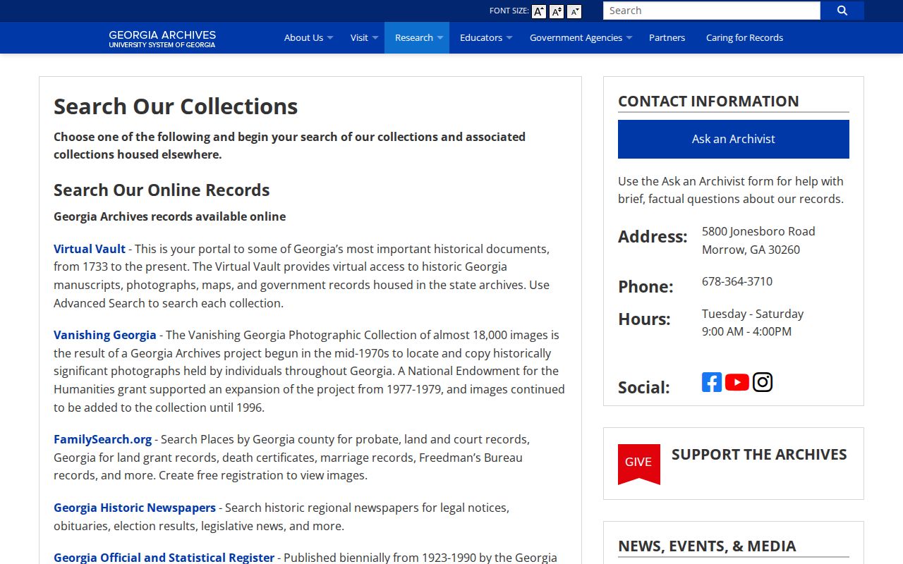Georgia Archives research services for Acworth house history